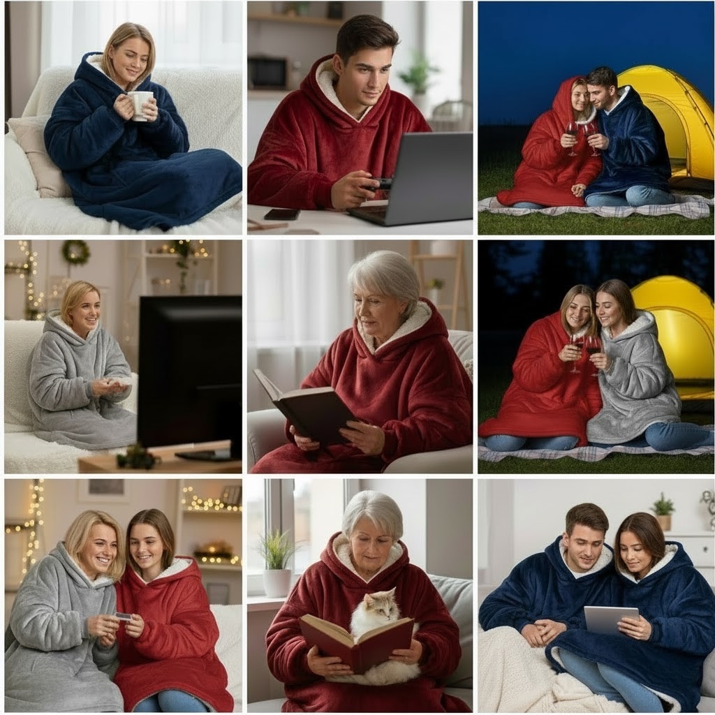 Толстовка-плед з капюшоном  